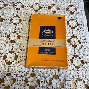Davol‎ Standard Ice Cap Red Rubber Vintage Medical Cold Therapy No 402